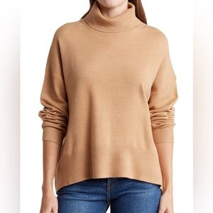 Camel turtle neck French connection sweater
